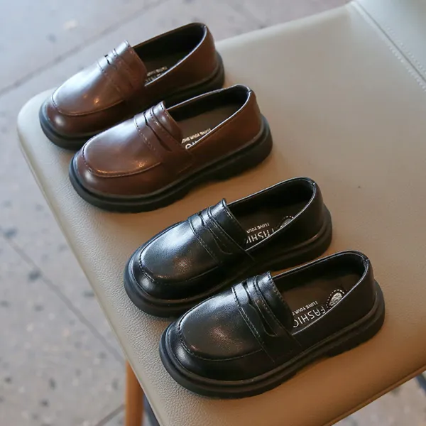 Unisex Casual Solid Color British Style Non-slip Leather - Popopieshop.com 