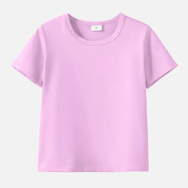 【12M-9Y】Personalized Girls Cotton Stain Resistant Mermaid Print Short Sleeve Tee - Popopieshop.com 