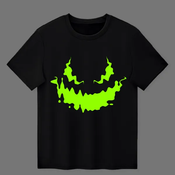 【18M-10Y】Kids Casual Halloween Luminous Graphic Print T-shirt - Popopieshop.com 
