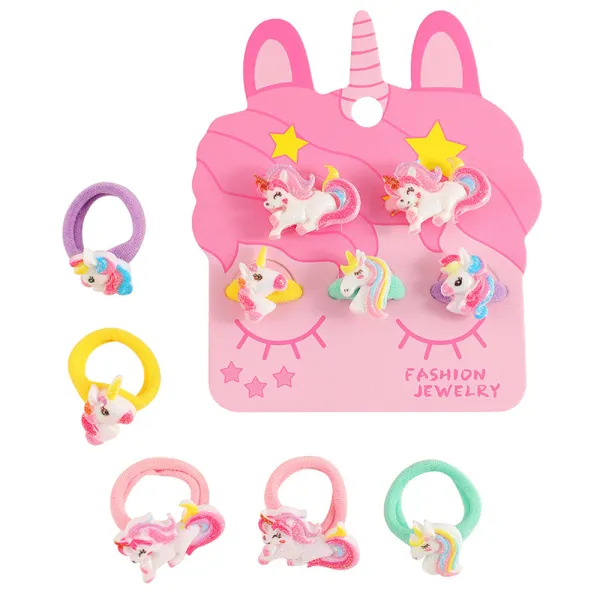 5-pack Girls Unicorn Hair Accessory - Popopieshop.com 