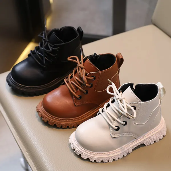 Boys Casual Fashion PU Boots - Popopieshop.com 