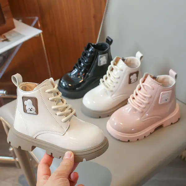 Girls Bunny Lace Up Martin Boots - Popopieshop.com 