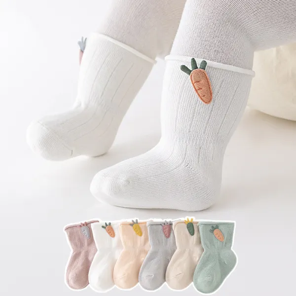 【0M-3Y】Baby Cute Carrot Pattern Socks - Popopieshop.com 