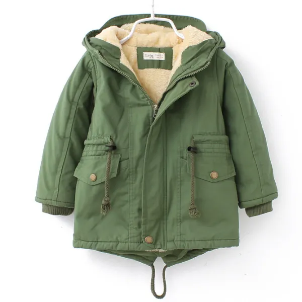 【3Y-10Y】Kid's Casual Thicker Fleece Hooded Jacket - Popopieshop.chimpone.com 