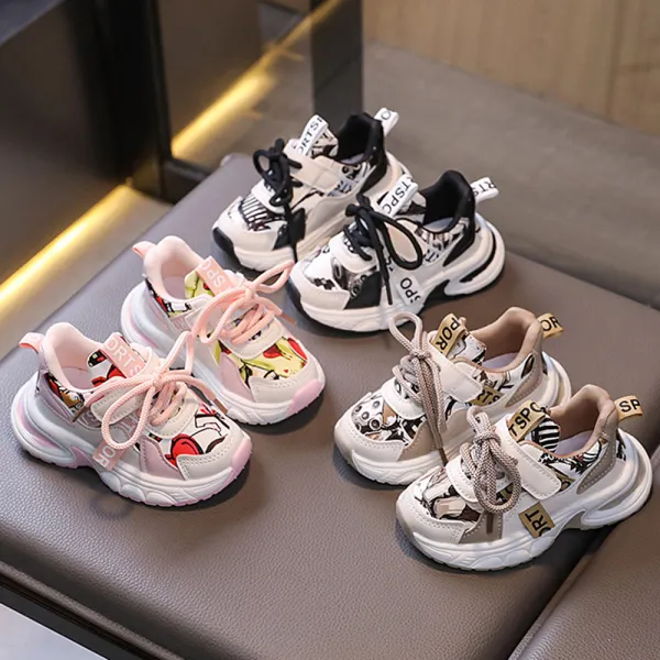 Unisex Fashion Cartoon Print Breathable Non-slip Sneakers - Popopieshop.com 