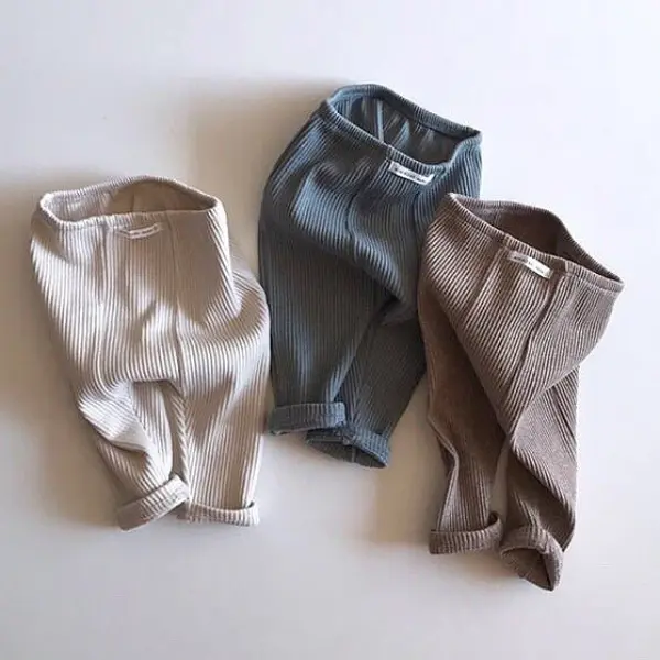 【3M-3Y】Neutral Baby Comfortable High Stretch Solid Color Pants - Popopieshop.com 