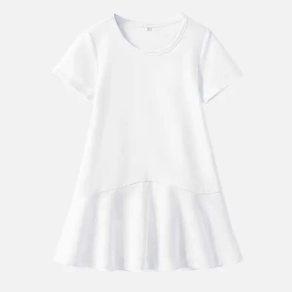 【18M-9Y】Personalized Girl Stain Resistant Cotton Cartoon Cupid Print Short-sleeved Dress - Popopieshop.com 