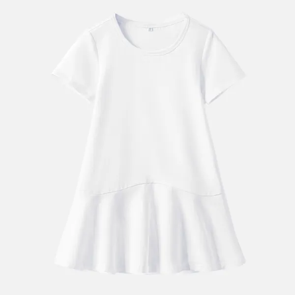 【18M-9Y】Personalized Girl Stain Resistant Cotton Halloween Ghosts And Letter Prints Short Sleeve Dress - Popopieshop.com 
