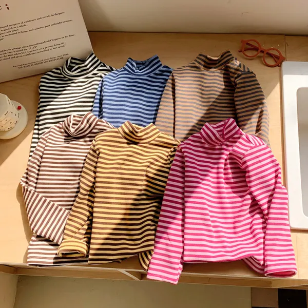 【18M-10Y】Kids Casual Striped Long Sleeve T-shirt - Popopieshop.com 