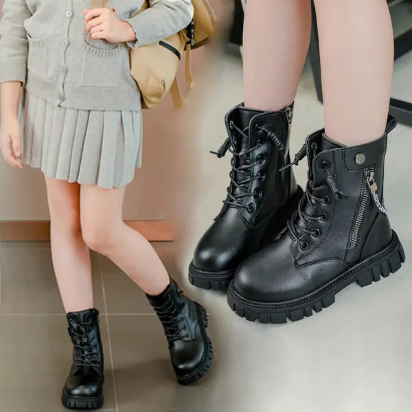 Girls Casual British Style Lightweight Martin Boots - Popopieshop.com 
