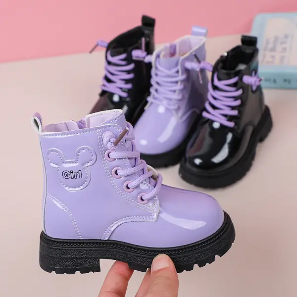 Girls Thick Fleece Cartoon Martin Boots - Popopieshop.com 