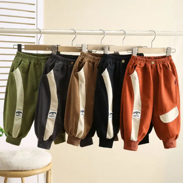 【9M-5Y】Boys Multicolour Fashion Pants - Popopieshop.com 