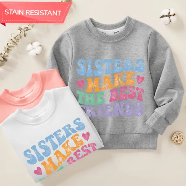 【12M-9Y】Girl Cotton Stain Resistant Letter Print Long Sleeve Sweatshirt - Popopieshop.com 