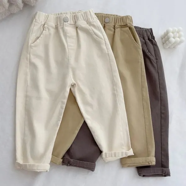 【18M-8Y】Boys Casual Solid Color Pants - Popopieshop.com 