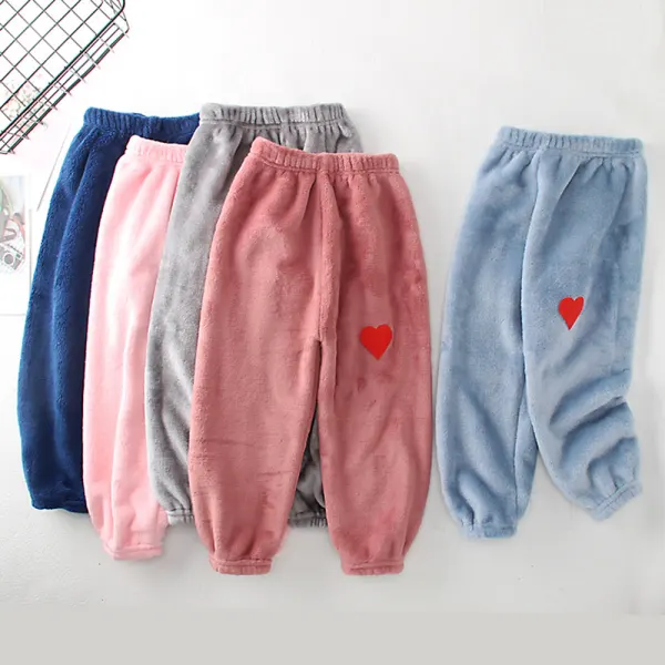 【18M-6Y】Unisex Coral Velvet Keep Warm Casual Pants - Popopieshop.com 