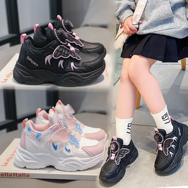 Girls Casual Breathable Non-slip Colorblock Sports Shoes - Popopieshop.com 