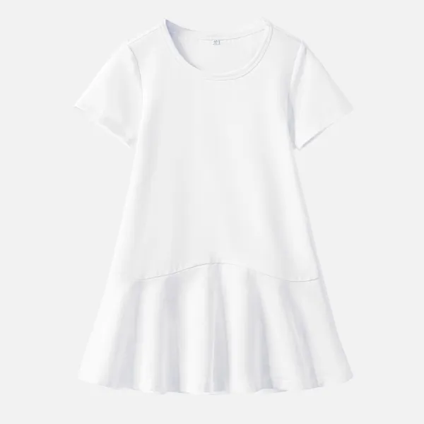 【18M-9Y】Personalized Girl Stain Resistant Cotton Floral Giraffe Short-sleeved Dress - Popopieshop.com 