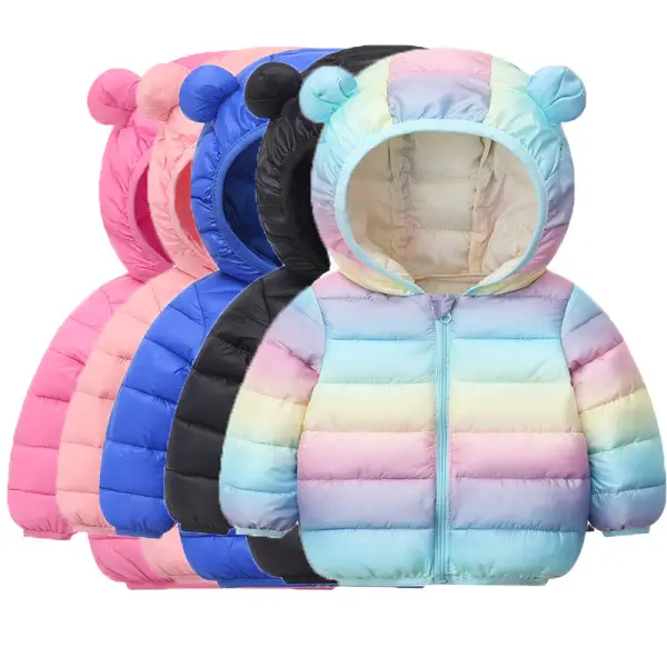 【12M-5Y】Unisex Solid Color Quilted Cotton Keep Warm Down Coat - Popopieshop.com 