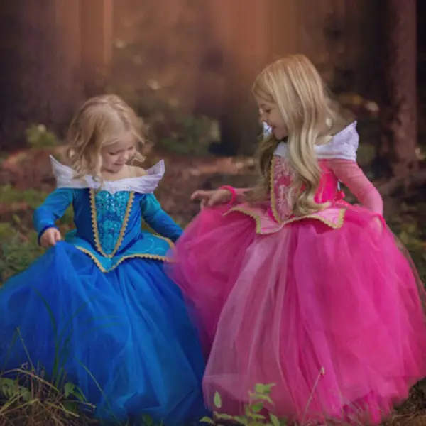 【3Y-10Y】Girls Sleeping Beauty Style Puffy Mesh Princess Dress - Popopieshop.com 