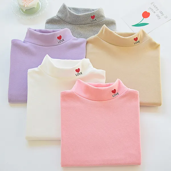 【18M-8Y】Girls Casual Letter Print Long Sleeve T-shirt - Popopieshop.com 