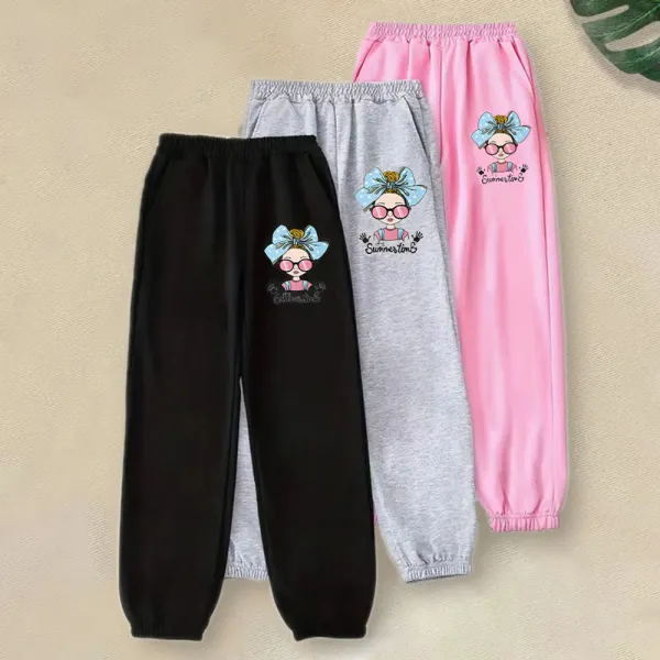 【18M-8Y】Girls Cartoon Printed Sweatpants - Popopieshop.com 