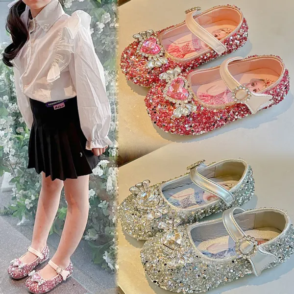 Girls Fashion Crystal Diamond Soft Sole Princess Shoes - Popopieshop.com 