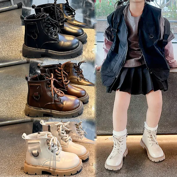 Girls Fashion British Soft-soled Martin Boots - Popopieshop.com 