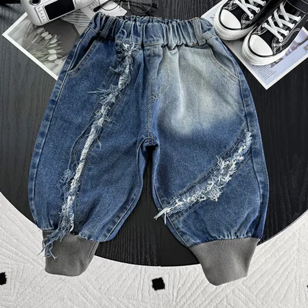 【18M-10Y】Boys Casual Fashion Washed Jeans - Popopieshop.com 