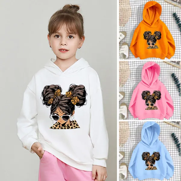 【18M-8Y】Girls Casual Cotton Girly Print Multicolor Hooded Sweatshirt - Popopieshop.com 