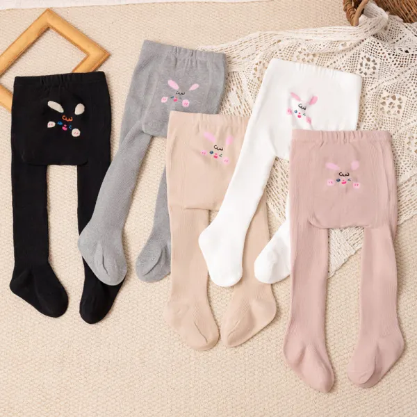 【6M-3Y】Baby Girl Cute Cartoon Jacquard Pantyhose - Popopieshop.com 