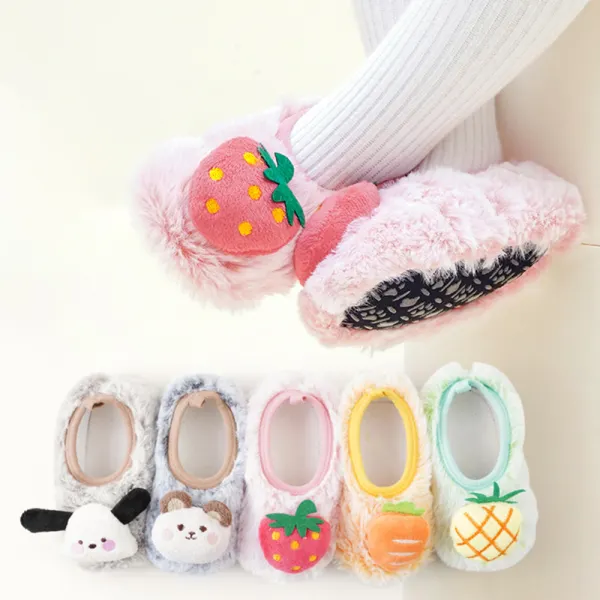 Baby Cute Fleeced Keep Warm Soft Bottom Non-slip Keep Warm Toddler Shoes - Popopieshop.com 
