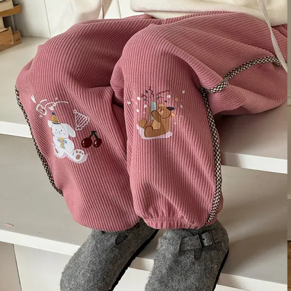 【18M-8Y】Kids Cartoon Print Comfortable Loose Pants - Popopieshop.com 