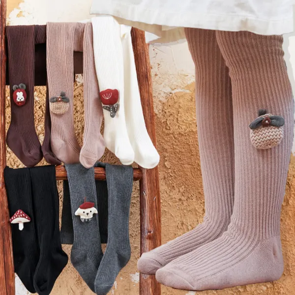 【6M-7Y】Girls Retro Cotton Cartoon Multicolor Leggings - Popopieshop.com 