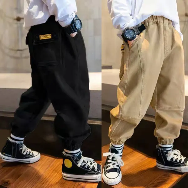 【3Y-15Y】Boys Casual Loose Overalls - Podoasis.com 
