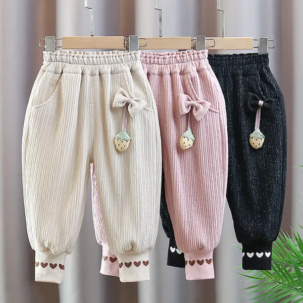 【12M-6Y】Girls Sweet Solid Color Casual Pants - Popopieshop.com 