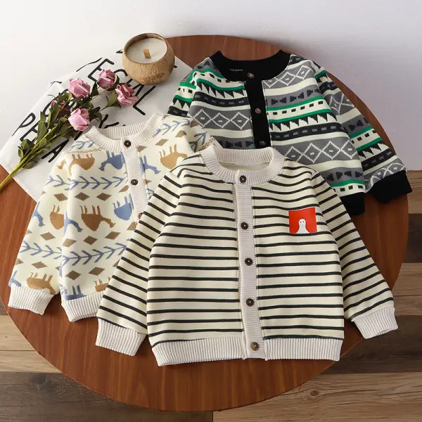 【12M-10Y】Unisex Kids Fleece Long Sleeve Jacket - Popopieshop.com 