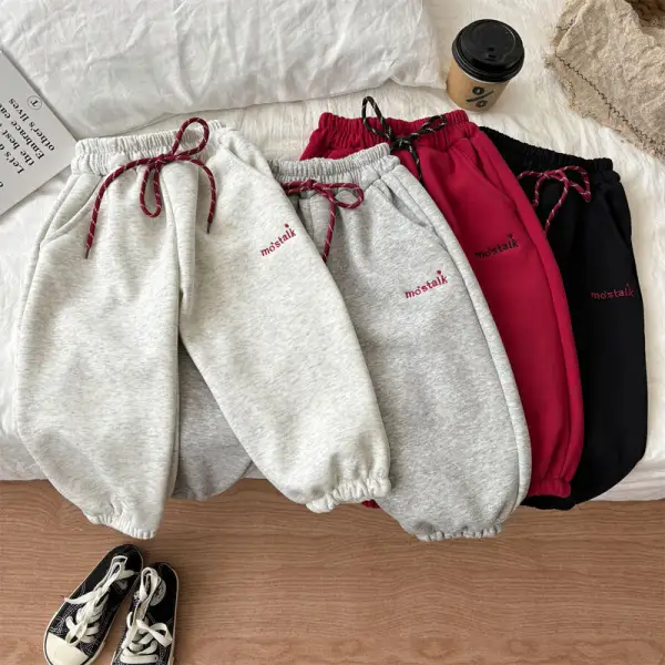 【12M-8Y】Boys Casual Fleece Keep Warm Pants - Popopieshop.com 