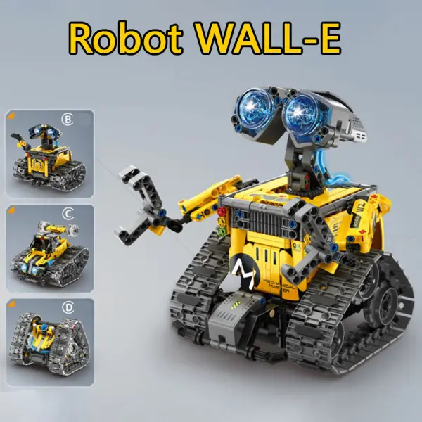 4 In1 Remote Control And APP Control Robot WALL-E, WALL-E Kids Building Set 632 PCS, Robot Toys for Kids Building Set, Remote Control Robot Toy for Kids Building Set - Popopieshop.com 