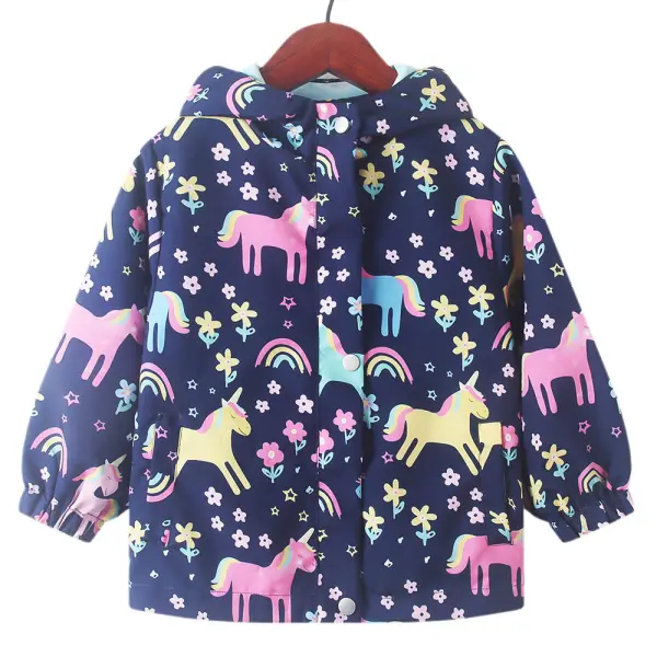 【2Y-10Y】Unisex Kids Cartoon Print Hooded Jacket - Popopie.com 