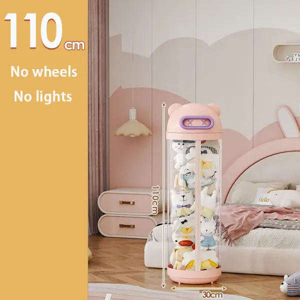 Cylinder Transparent Doll Storage Bin - Popopieshop.com 