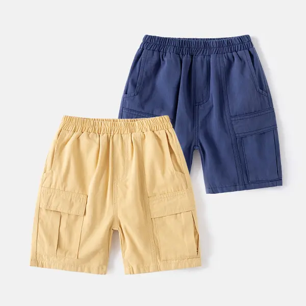 【18M-6Y】Boys Casual Solid Color Shorts - Popopieshop.com 