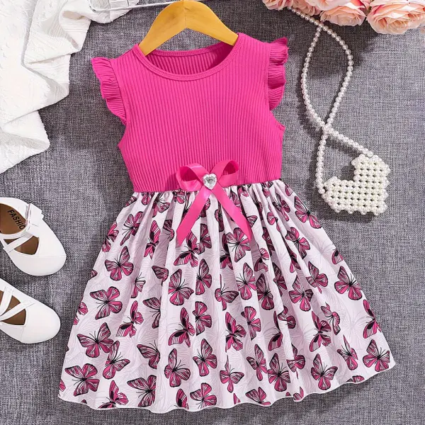 【2Y-8Y】Girls Butterfly Print Dress - Popopieshop.com 