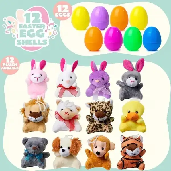 🐰Prefilled Easter Eggs, Filled With Plush Animal Toys Only $21.99 - Popopieshop.com 