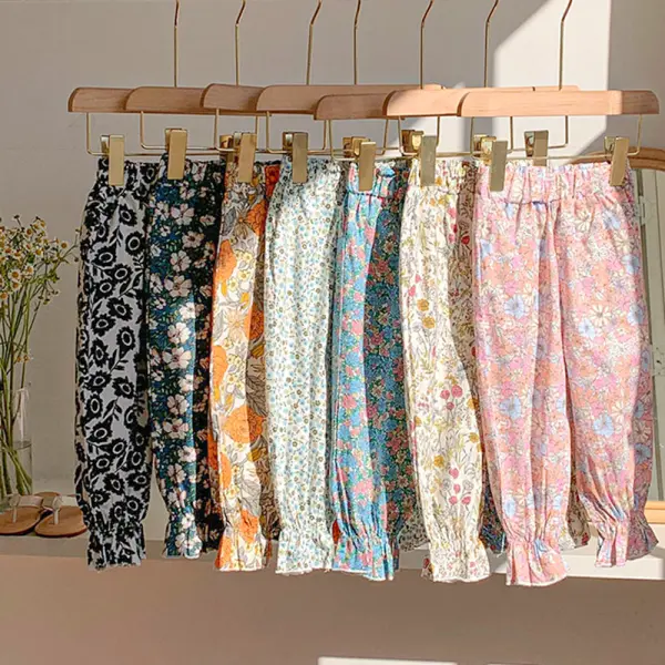 【18M-8Y】Girls Sweet Multicolor Floral Bloomers - Popopieshop.com 
