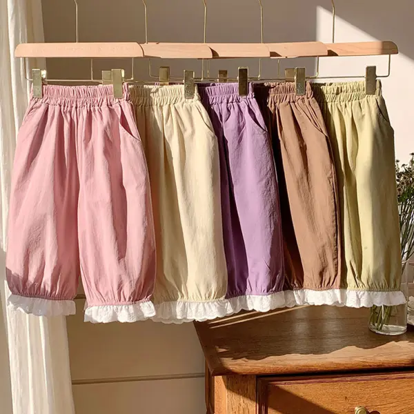 【18M-10Y】Girls Casual Solid Macaroon Bloomers - Popopieshop.com 