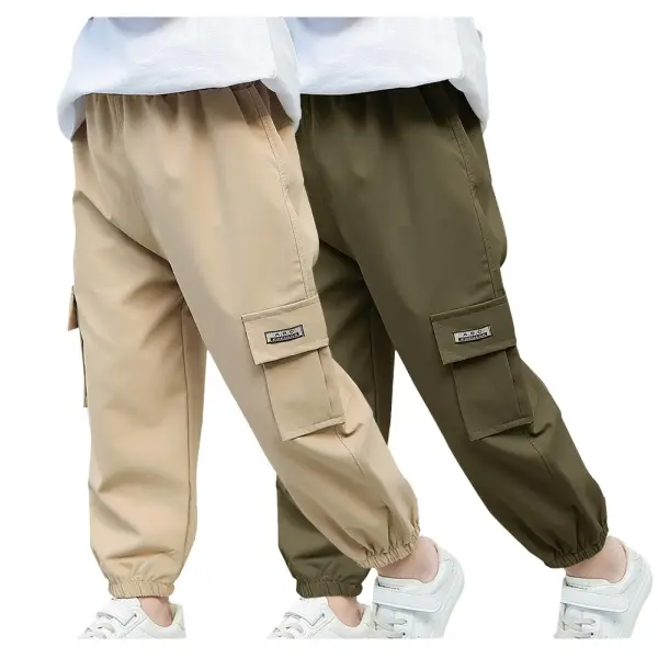 【12M-10Y】Boys Casual Solid Color Pants - Popopieshop.com 