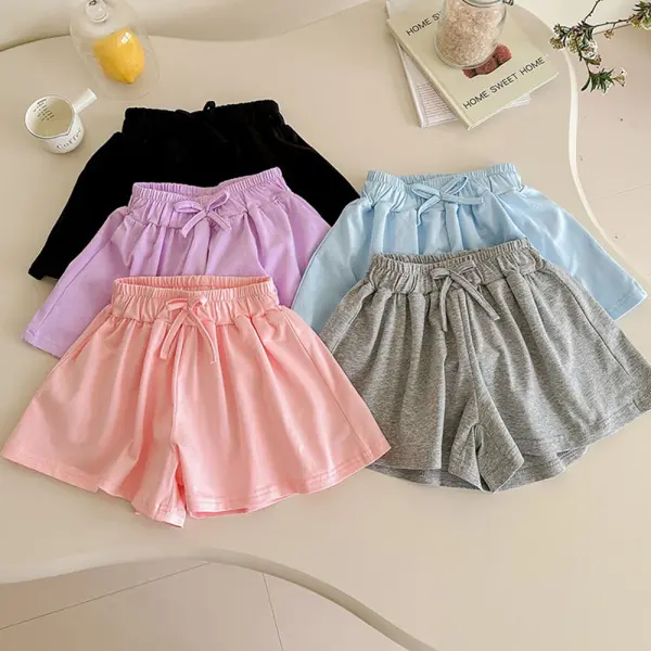 【18M-10Y】Girls Casual Cotton Loose Multicolor Shorts - Popopieshop.com 