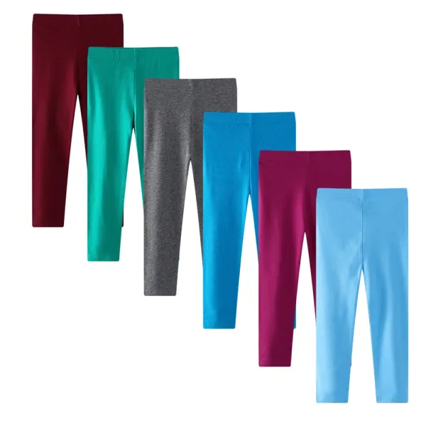 【1Y-7Y】Girls Multicolor Cotton Leggings - Popopieshop.com 