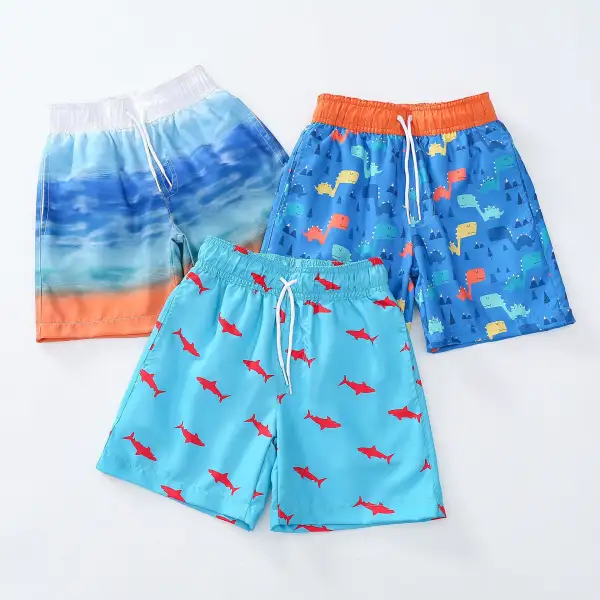 【2Y-10Y】Boys Multicolor Cartoon Print Shorts - Popopieshop.com 