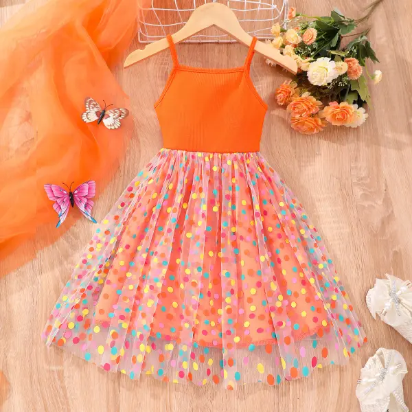 【2Y-7Y】Girls Polka Dot Tulle Dress Only $19.99 - Popopie.com 